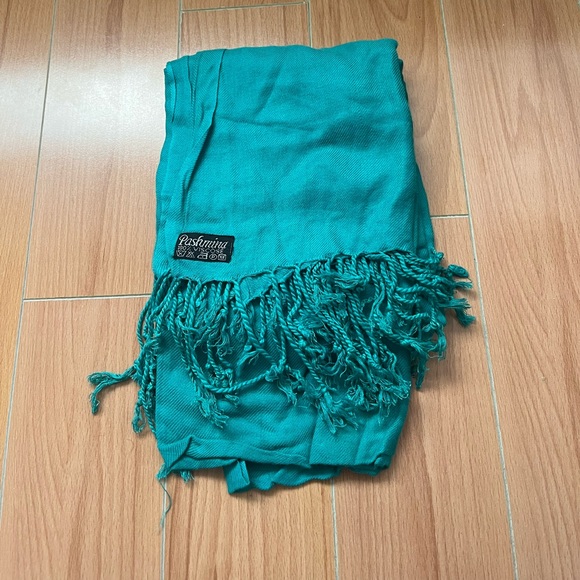 Beautiful aqua (blu/green) Pashmina Scarf - Picture 1 of 3